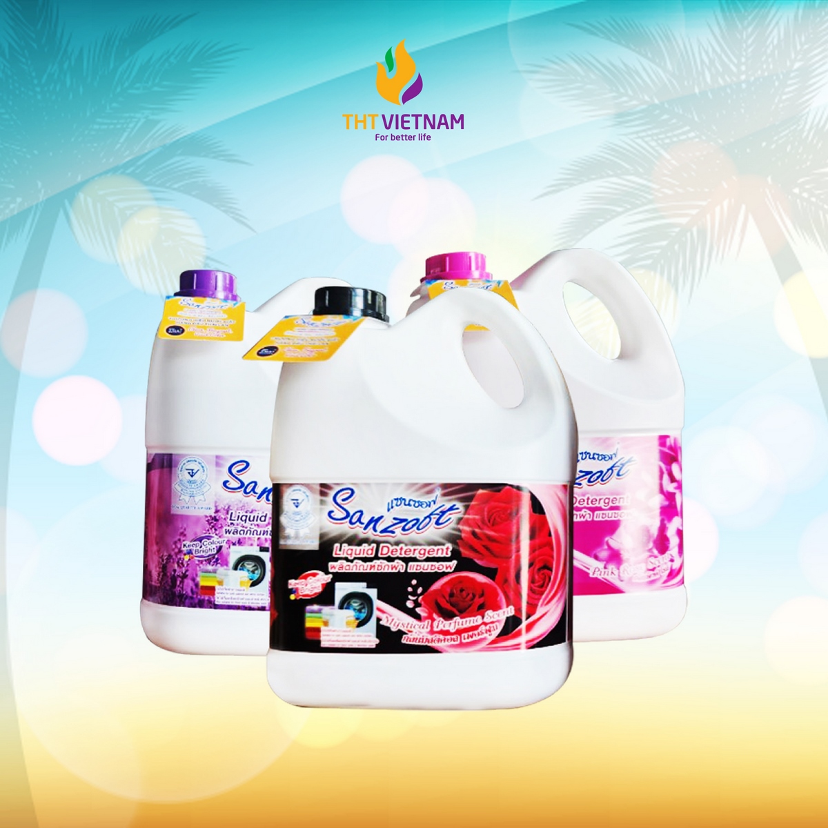 Nước giặt xả đậm đặc Thái Lan Sanzoft 3500ml