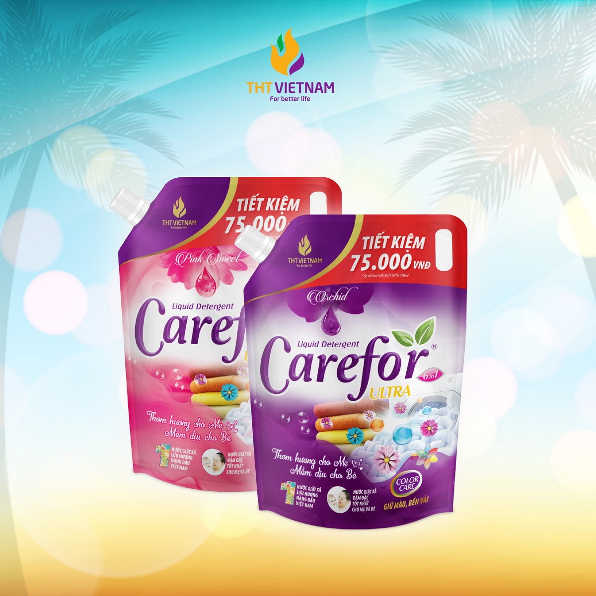 Nước giặt xả đậm đặc Carefor Ultra 3600ml