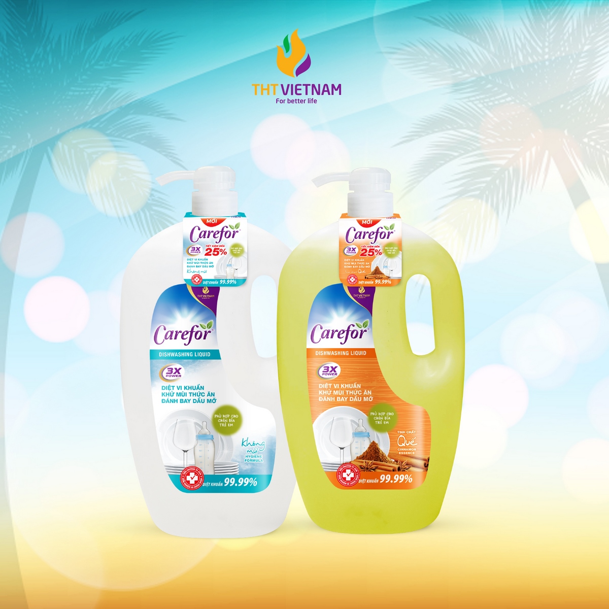 Nước rửa chén bát Carefor 1900ml
