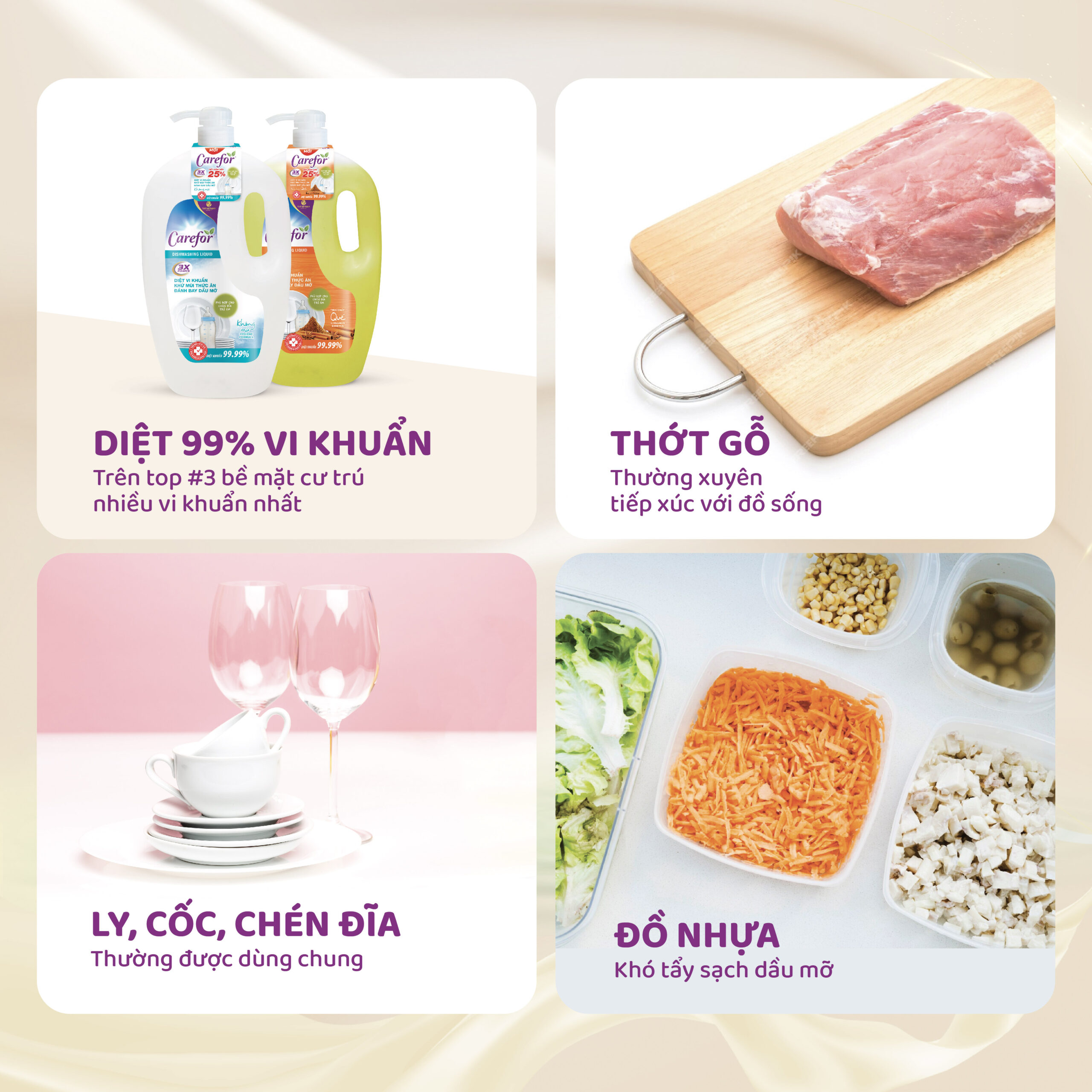 Nước rửa chén bát Carefor 1900ml - Ảnh 3