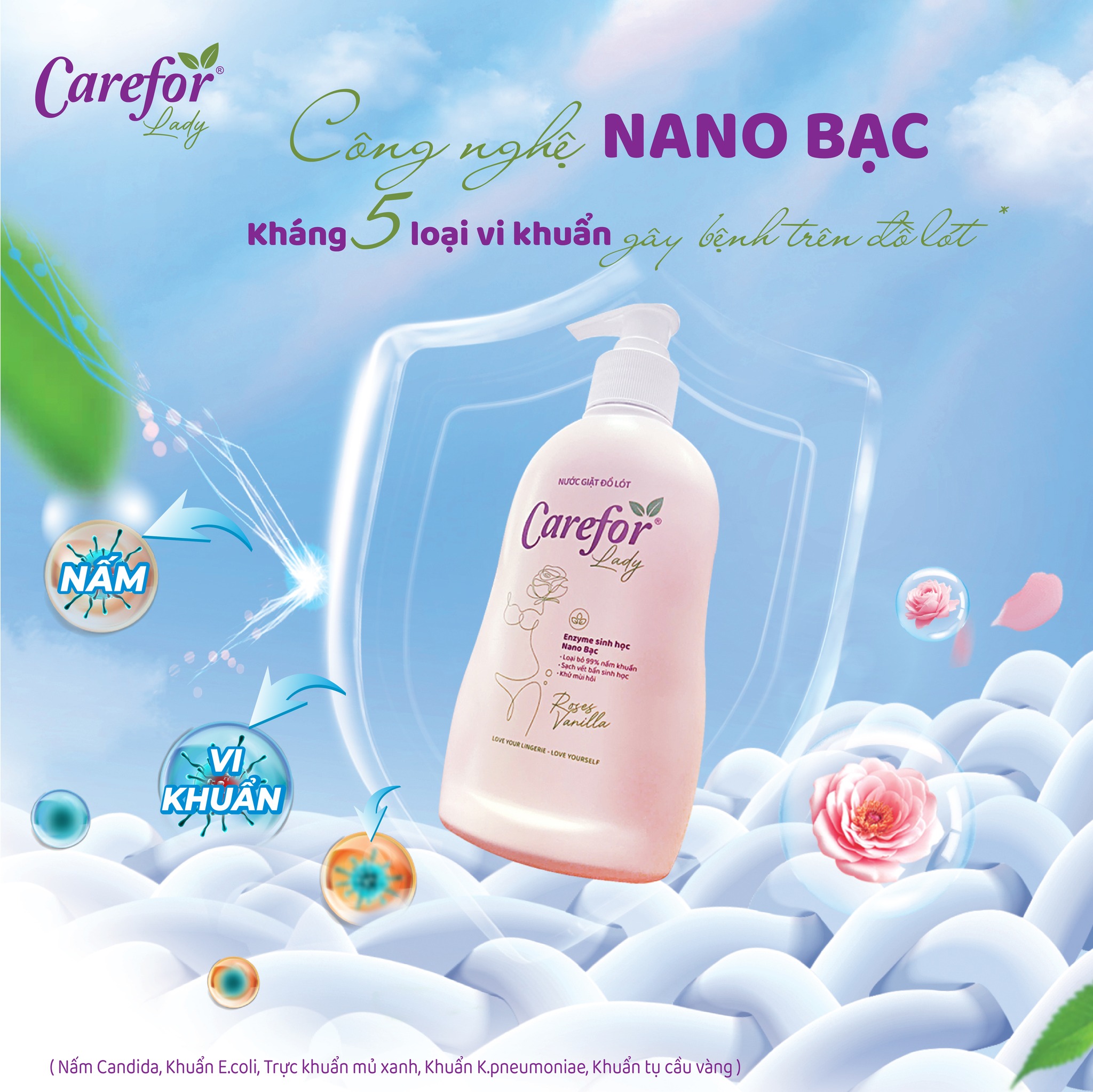 Nước giặt đồ lót Carefor Lady - Ảnh 3