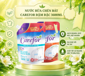 Nước rửa chén bát Carefor 3600ml