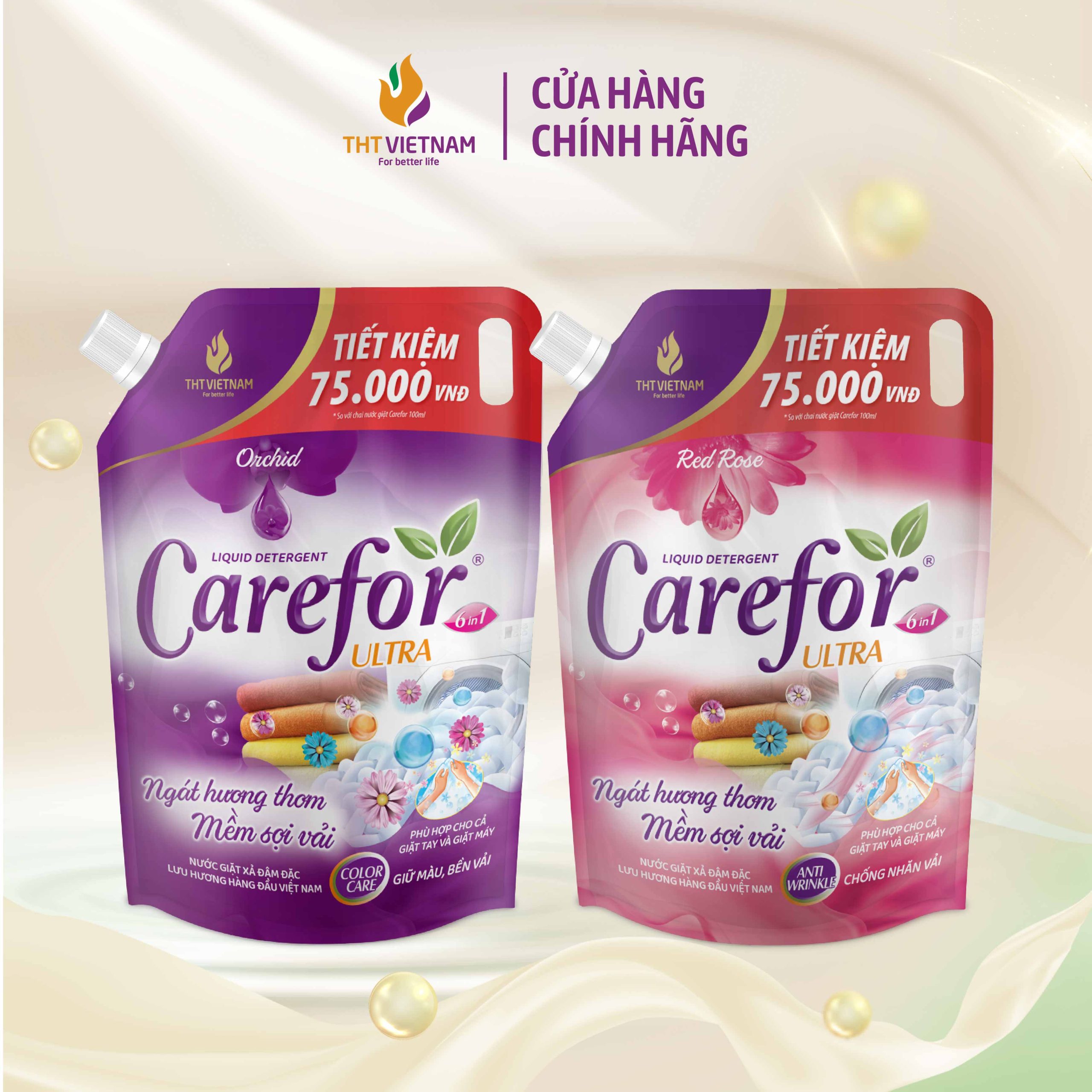 Nước giặt xả đậm đặc Carefor Ultra 3600ml - Ảnh 2