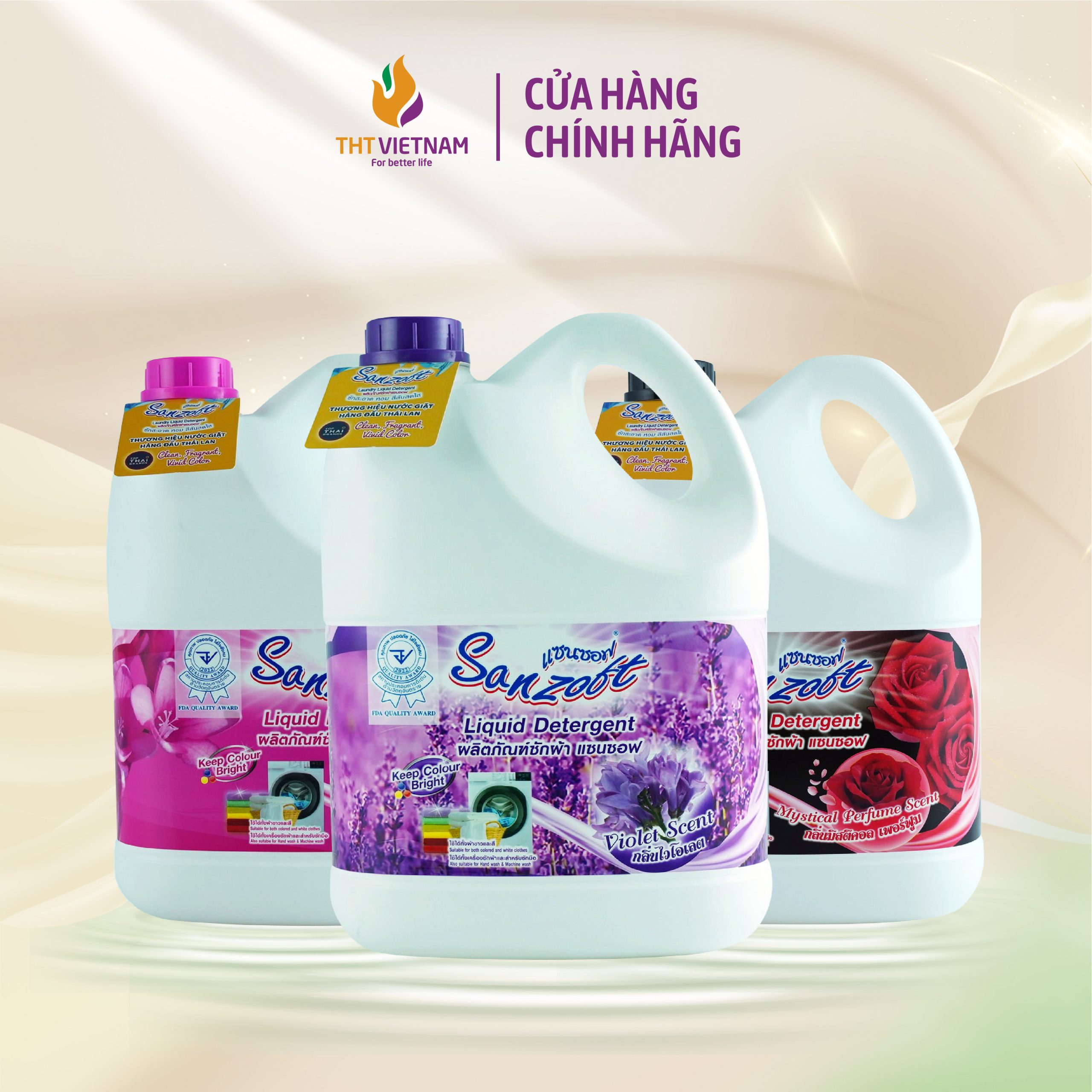 Nước giặt xả đậm đặc Thái Lan Sanzoft 3500ml - Ảnh 2