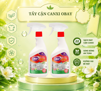 Siêu tẩy cặn Canxi Obay 450ml ( tẩy vách kính, sen vòi, lavabo, chậu rửa bát…)