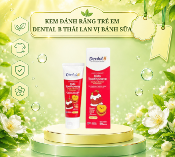 Kem đánh răng thảo dược trẻ em Dental B Thái Lan vị bánh sữa 50gr