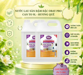 Nước lau sàn OBAY PRO 9L tinh chất quế