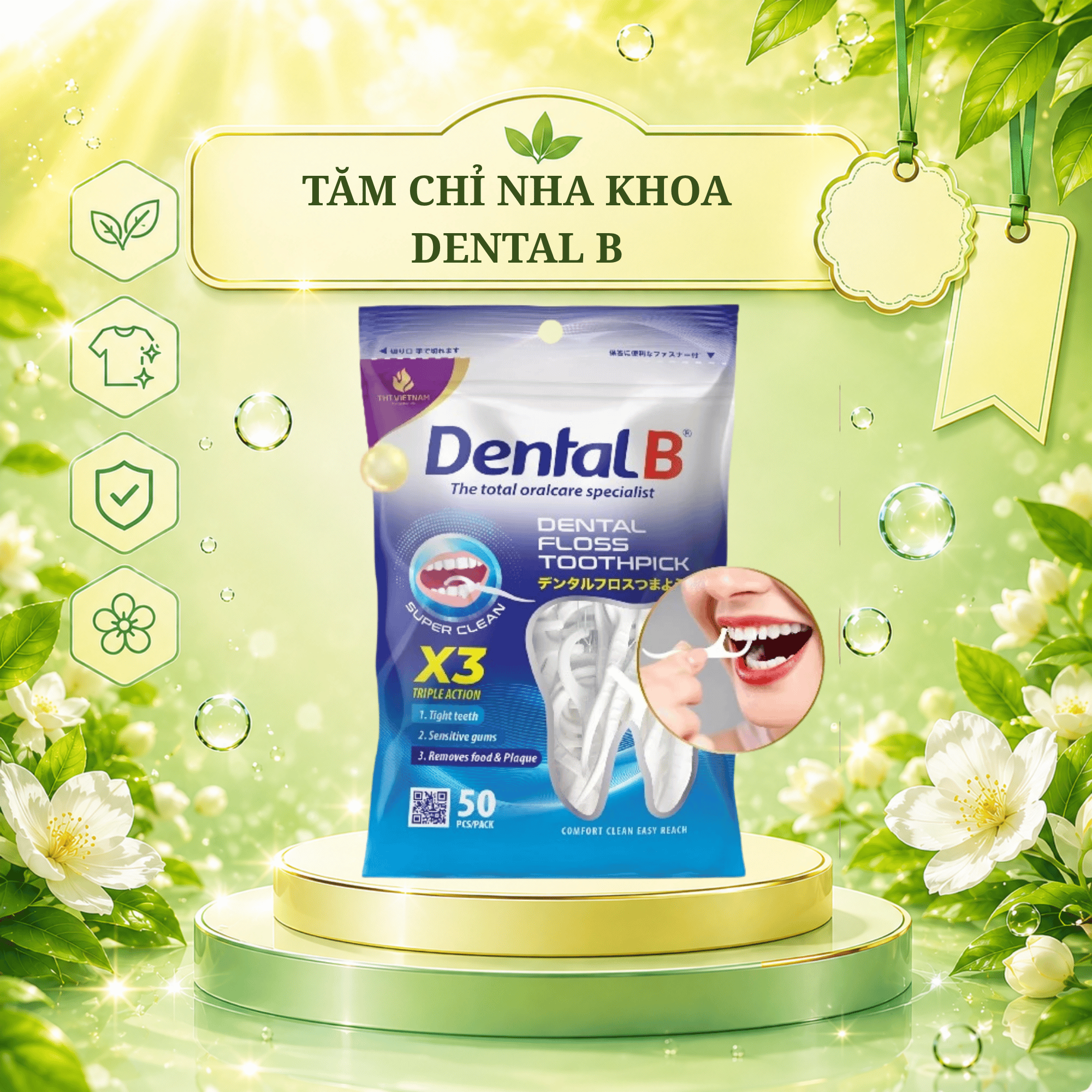 Tăm chỉ nha khoa Dental B