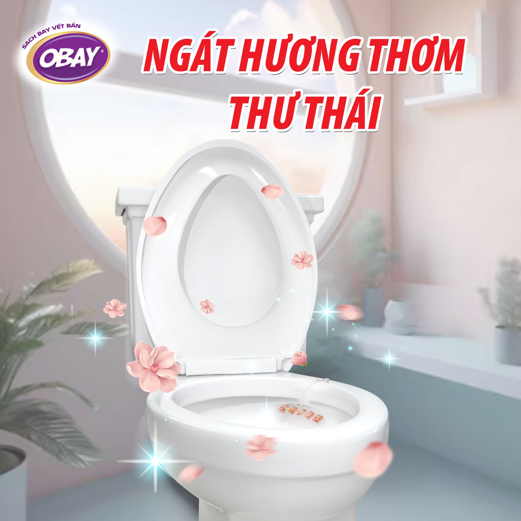 Viên treo vệ sinh Toilet Obay hương hoa anh đào 50g - Ảnh 5