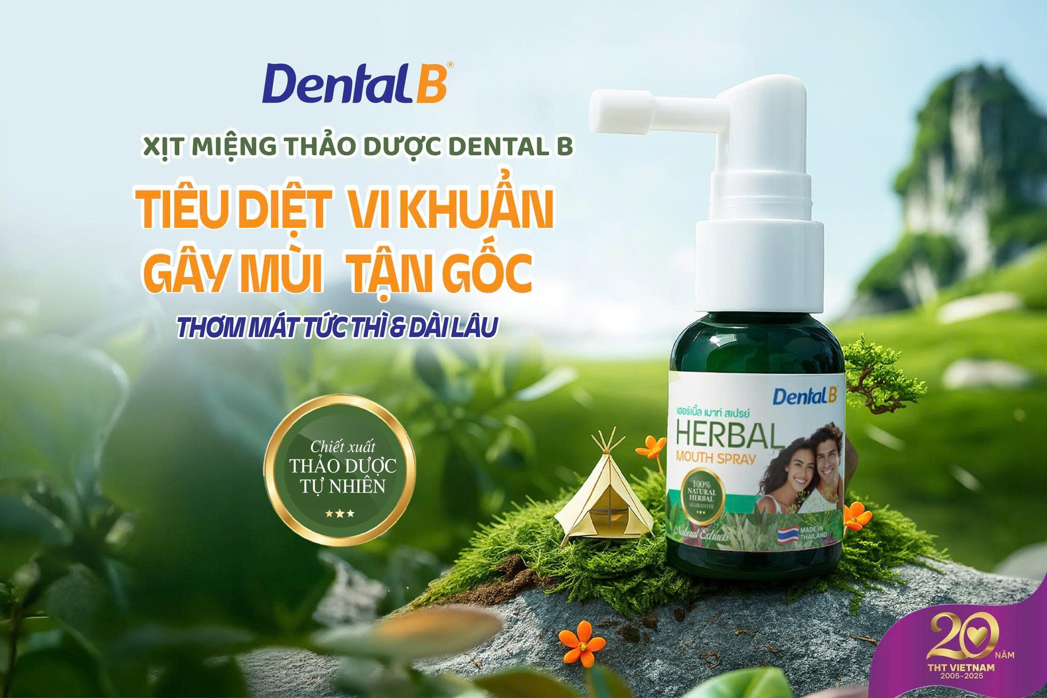 Xịt thơm miệng thảo dược Dental B Thái Lan 25ml - Ảnh 3