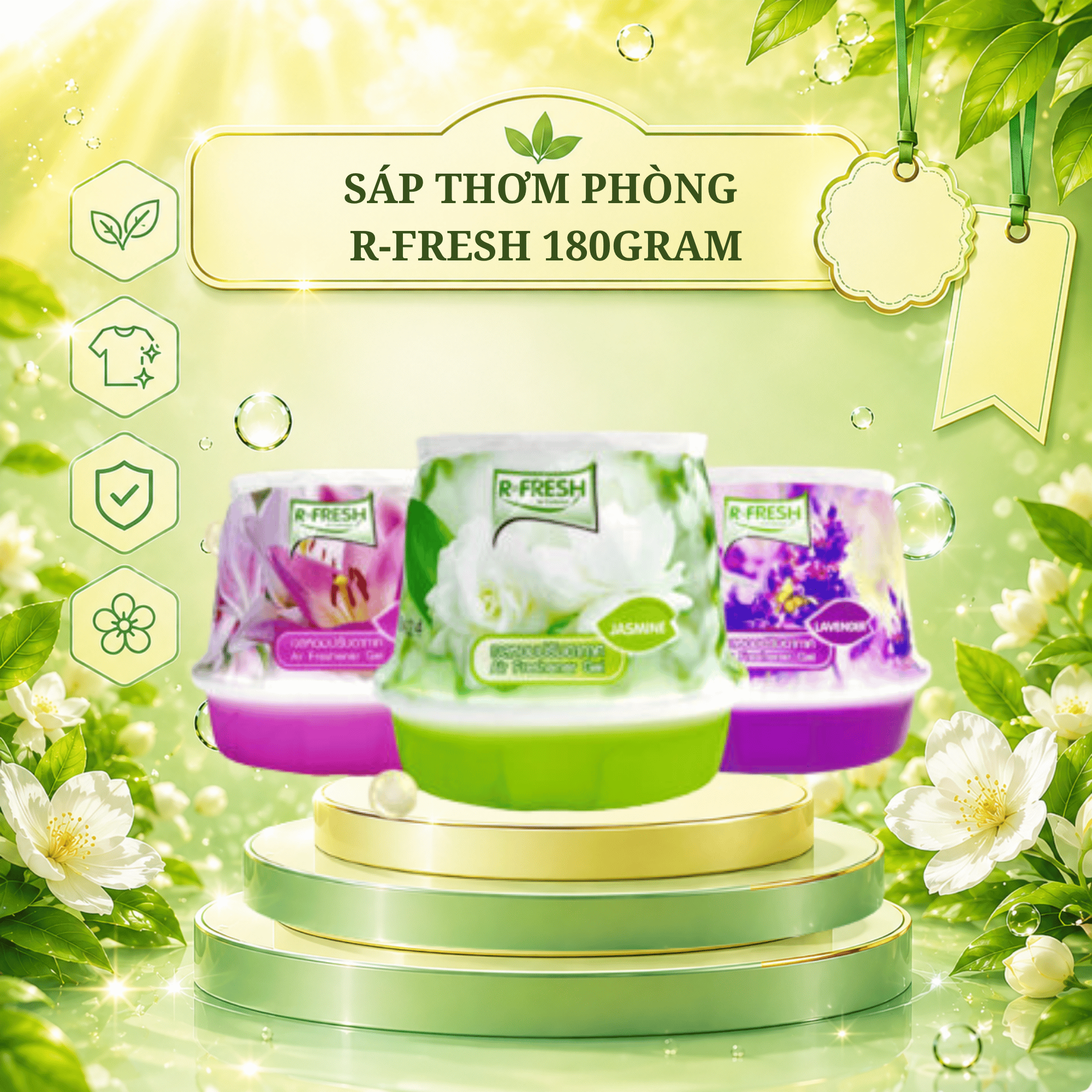 Sáp thơm phòng R-Fresh 180gram