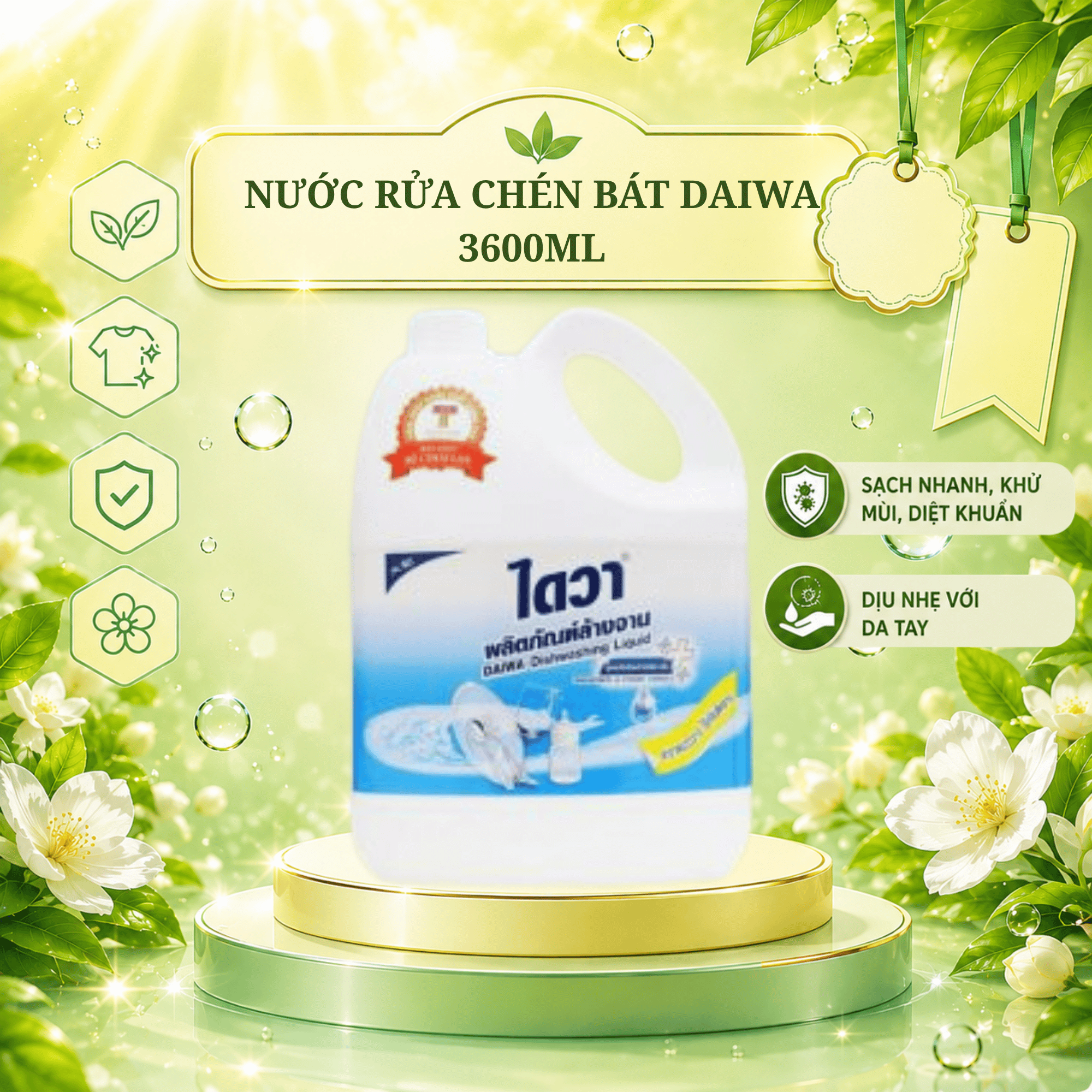 Nước rửa chén bát Daiwa 3600ml