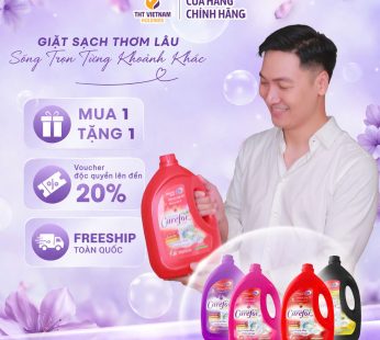 Can Nước Giặt Carefor Ultra 3,2L Giặt Xả Đậm Đặc, Sạch Sâu, An Toàn Cho Da