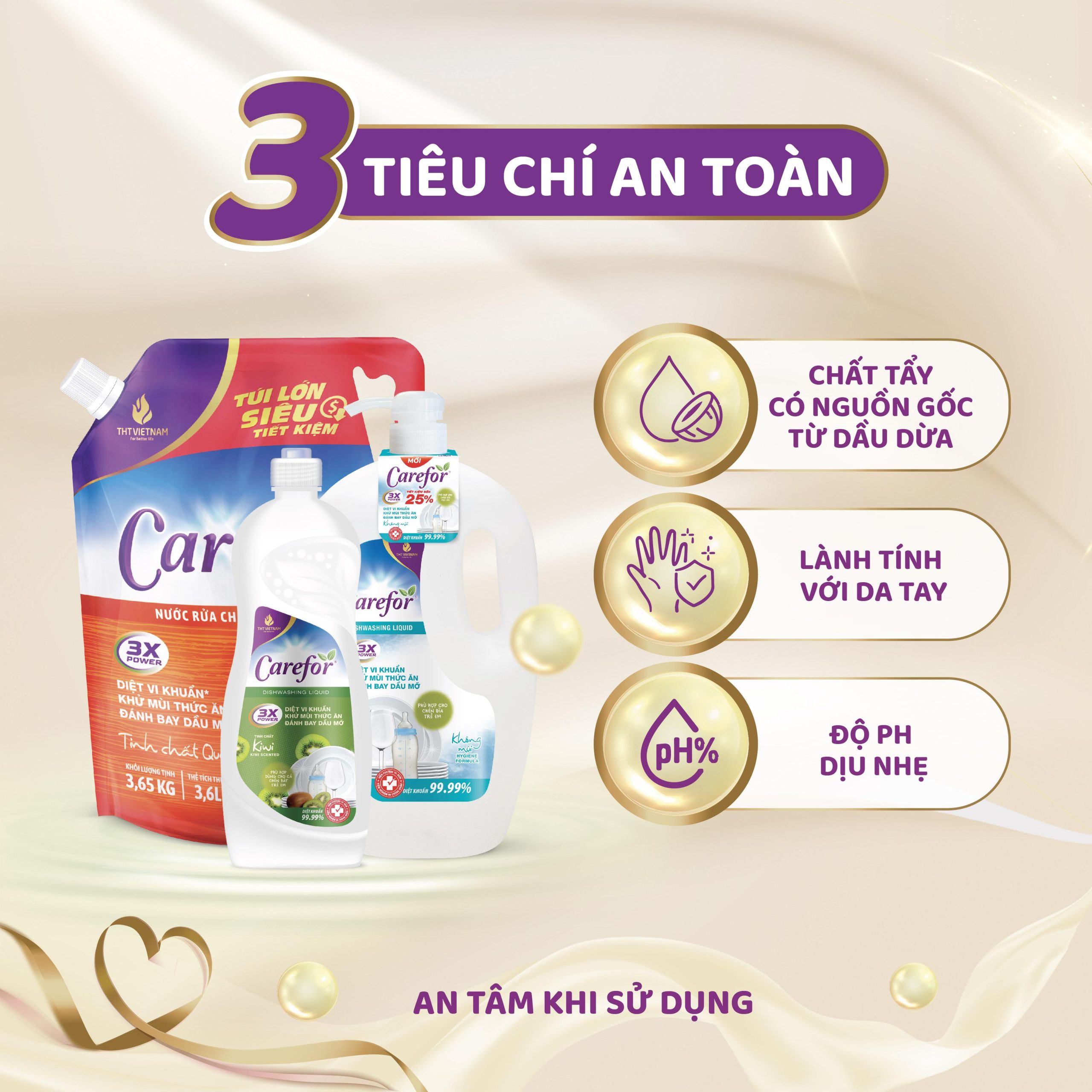 Nước rửa chén bát Carefor đậm đặc 3.6L - Ảnh 2